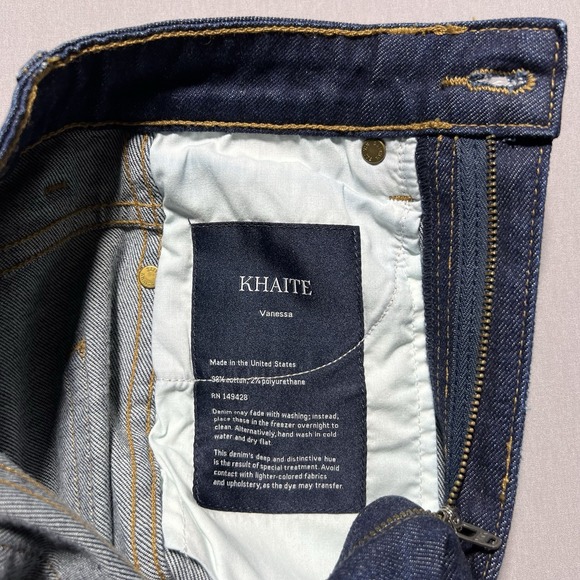 Khaite‎ Vanessa Premium Denim High Waist Slim Jeans 24 - Picture 9 of 14